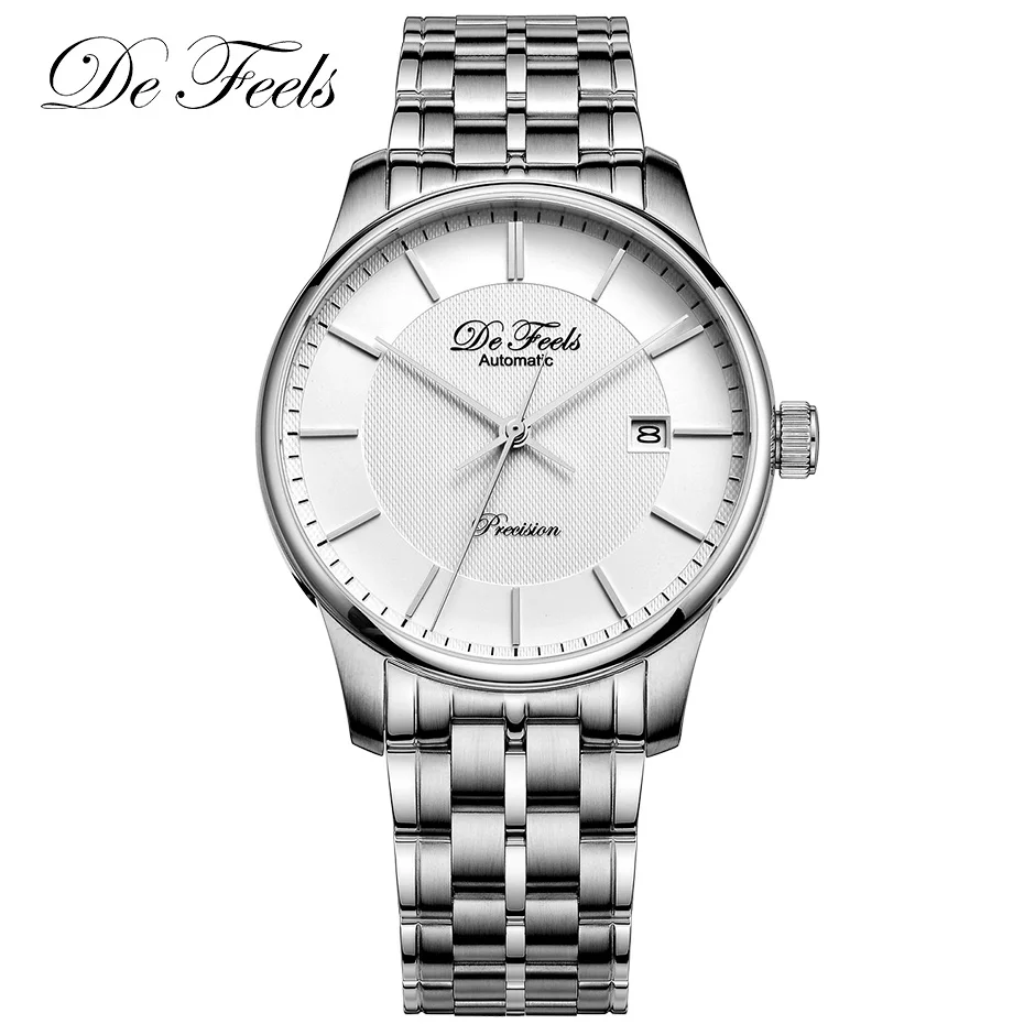

Men Automatic Mechanical Watch MIYOTA 9015 Business Watches Male Luxury Top Brand DeFeels Stainless Steel Sapphire Clock