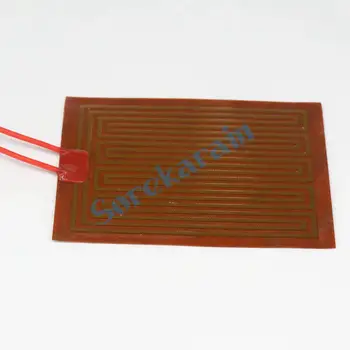 

80x100mm 35W 12V Electrical Wires DC Flexiable Eeletric Polyimide Film Heater Heating element
