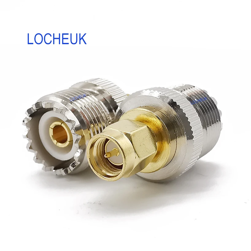 

RF Coax Straight SMA Male Jack to UHF SO-239 Female Plug Adapter Connect PL-259 Connector for Antennas, Radios, Wi-Fi ect.