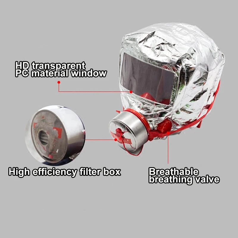 Fire Escape Mask 30 Minutes Emergency Oxygen Gas Masks Respirators  3C certification Smoke Toxic Filter Mask with packing box (3)