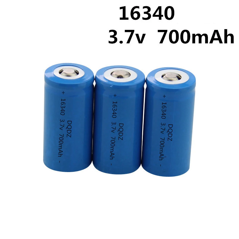 2 шт./лот Vbatty 16340 700mah Аккумулятор 16430 li-ion 3,7 V перезаряжаемый аккумулятор с кнопкой сверху