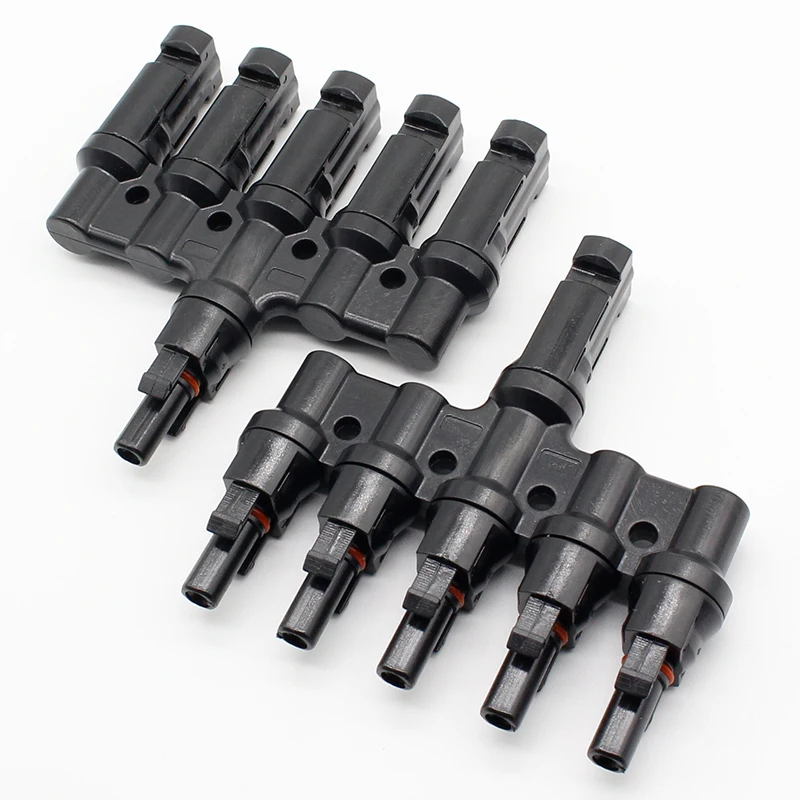 

1Pairs x MC4 5T Connector male and female, MC4 5 Branch Solar Panel Connector used for Solar module parallel connection IP67