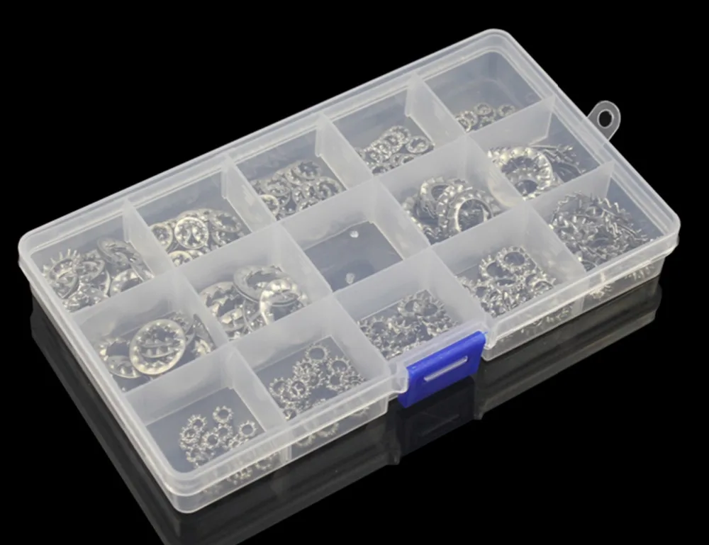 

240PCS/set Custom 304 stainless steel inner and outer multi-tooth washer