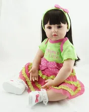 55cm New Vinyl Reborn Baby Doll Toys Lifelike Handmade Baby Dolls Baby Home Doll Play House Juguetes Brinquedos