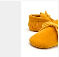 Лидер продаж; ботинки на мягкой подошве для новорожденных девочек; Мокасины с кисточками для малышей; обувь для кроватки; Новинка; обувь с бахромой и мягкой подошвой - Цвет: 11