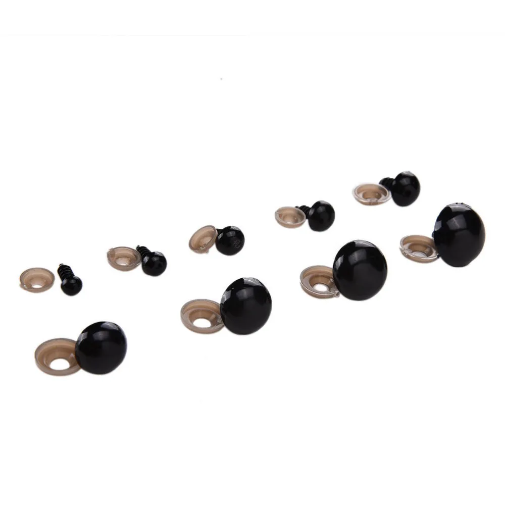 

TOYZHIJIA 100pcs various sizes cute DIY Plastic safe Screw Eyes for Teddy Bear Doll Animal Puppet