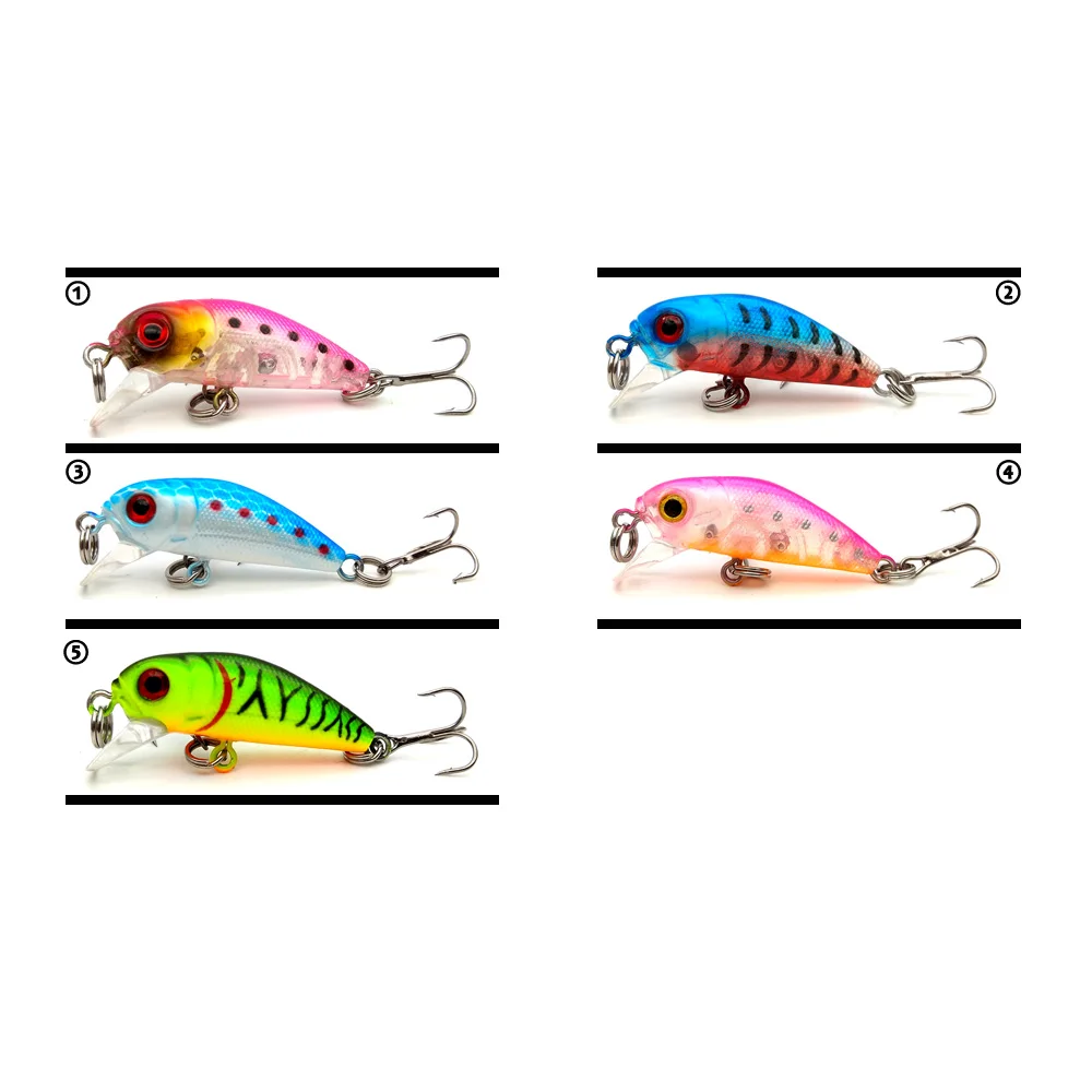 

Waterboy Mini Crankbait Minnow Lure 3.5cm 1.4in 2g 0.1oz Hard Artificial Bait 5 colors Small Size Crank fishing lures hotsale