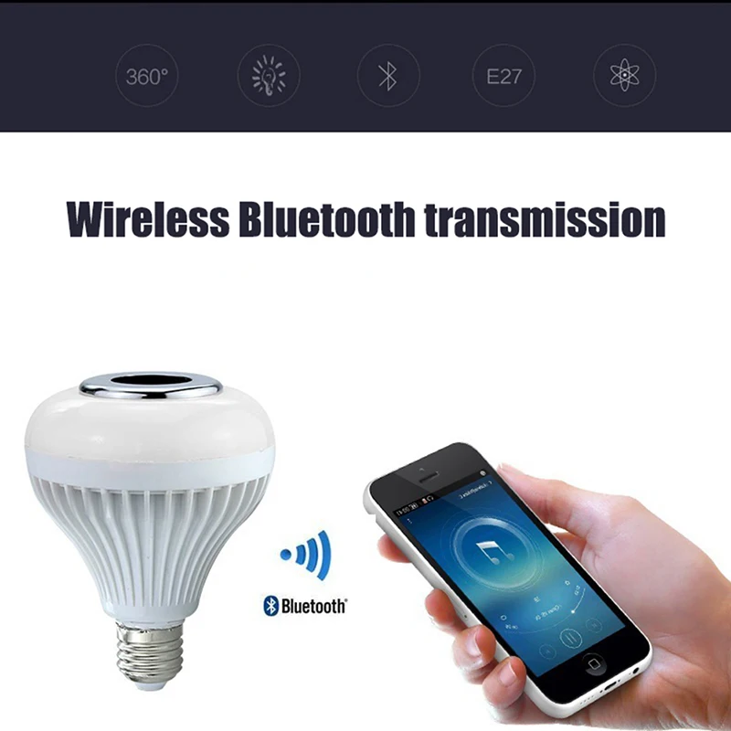 Цветная лампочка динамик BlueTooth + пульт дистанционного управления + белый свет функция Новинка освещение