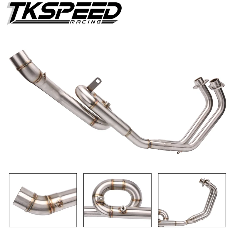 

Motorcycle Exhaust Muffler Link Mid Pipe System Steel Exhaust full system for Yamaha MT03 MT-03 R25 R3 2014-2016 Slip-On