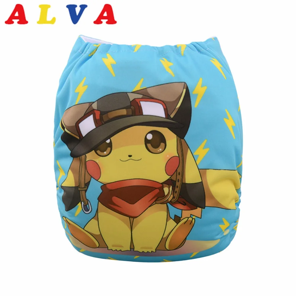 Новый дизайн перезаряжаемый тканевый подгузник Alvababy с 1 вставкой из микрофибры