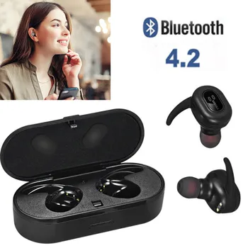 

WLNGWEAR Mini TWS Twins Bluetooth Earphone True Wireless In-Ear Sport Earbuds Headset Handsfree Waterproof IPX6 for Android IOS