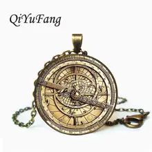 Стимпанк Гравити Фолз Билла шифра колесо Чакра Кулон Ожерелье Стекло Доктор Кто 1 шт./лот мужские astrolabe tadis Время Тернер