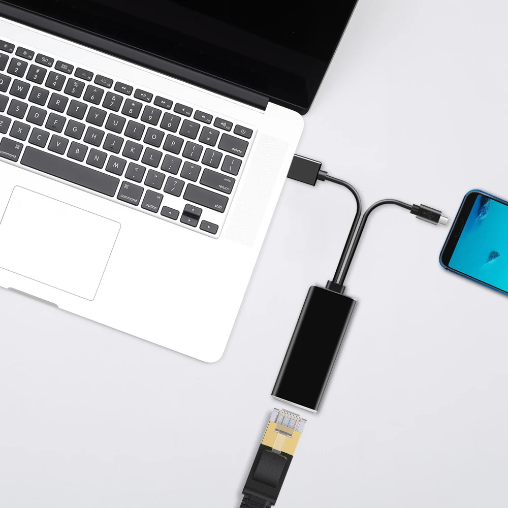 ТВ карта kebidumei HD 480 Мбит/с Micro USB 10/100 к RJ45 Ethernet адаптер|SmartTV-стики и тюнеры| |