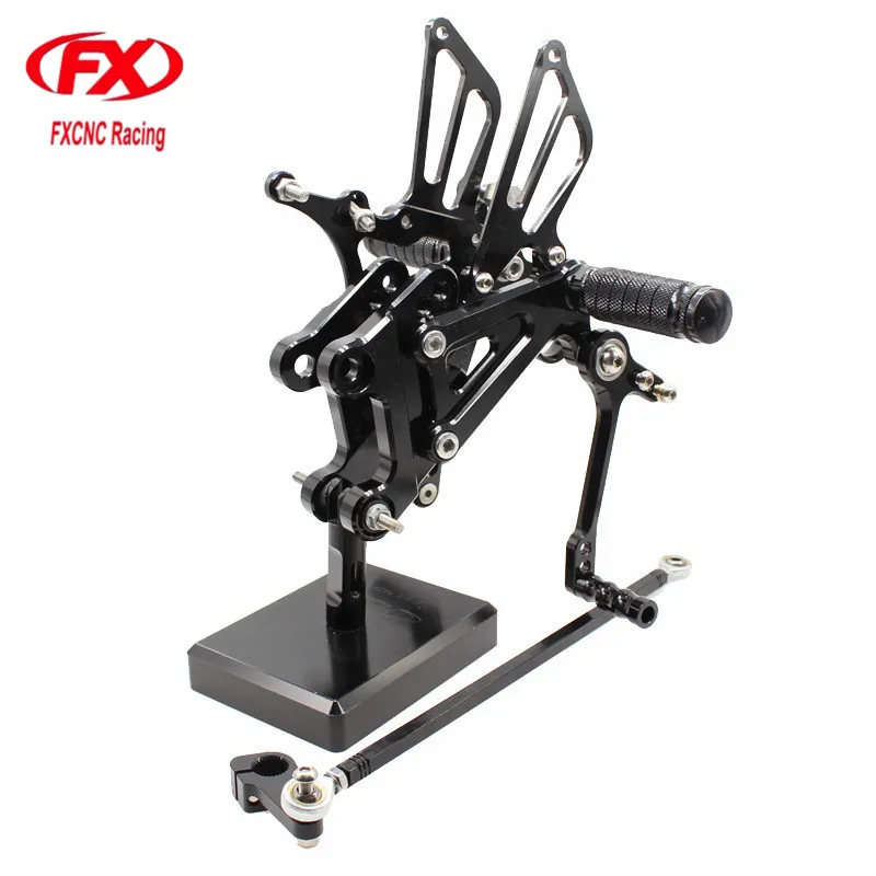 

FXCNC Aluminum Adjustable Motorcycle Rearsets Rear Set Foot Pegs Pedal Footrest For YAMAHA YZF R125 2008 - 2013 2012 2011 10 09