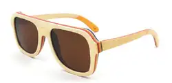 SKYDOVE 25 Цвета деревянные солнцезащитные очки для скейтборда Винтаж солнцезащитные очки с деревянной оправой Для женщин поляризационные Для