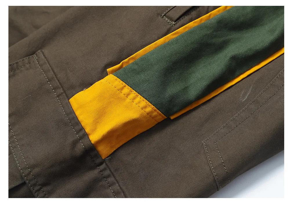 Мужские брюки карго Осенние новые повседневные спортивные штаны для бега мужские хип-хоп уличные Лоскутные военные тактические брюки с несколькими карманами