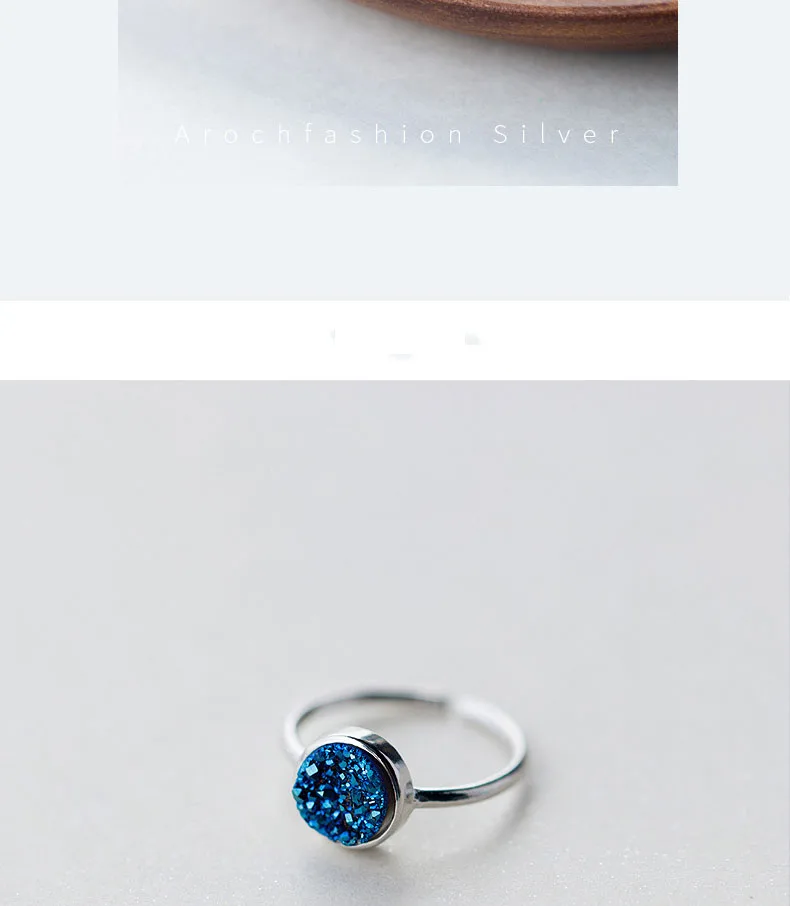 TOYOOSKY, 925 пробы, серебряное, синее, Кристальное кольцо, женское, круглое, обручальное, геометрическое, кольцо для открытия, ювелирное изделие, синее, свадебное, ювелирное изделие