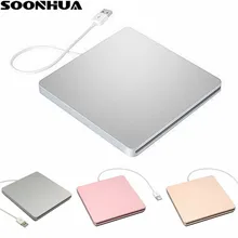 SOONHUA USB 2,0 CD-плеер внешний CD-RW DVD-RW DVD rom плееры привод писатель Rewriter горелки Для iMac MacBook Air Pro ноутбука ПК