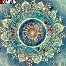HOMFUN-cuadro con diamantes de mandala religioso, Decoración en 5D para regalo A13014