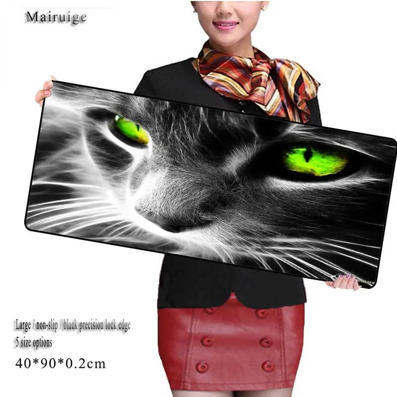 

New Arrival Cute Cat Eyes Locking Edge Rubber Mice Mat PC Computer Laptop Gaming Large Mouse Pad Play Mousepad Six Sizes