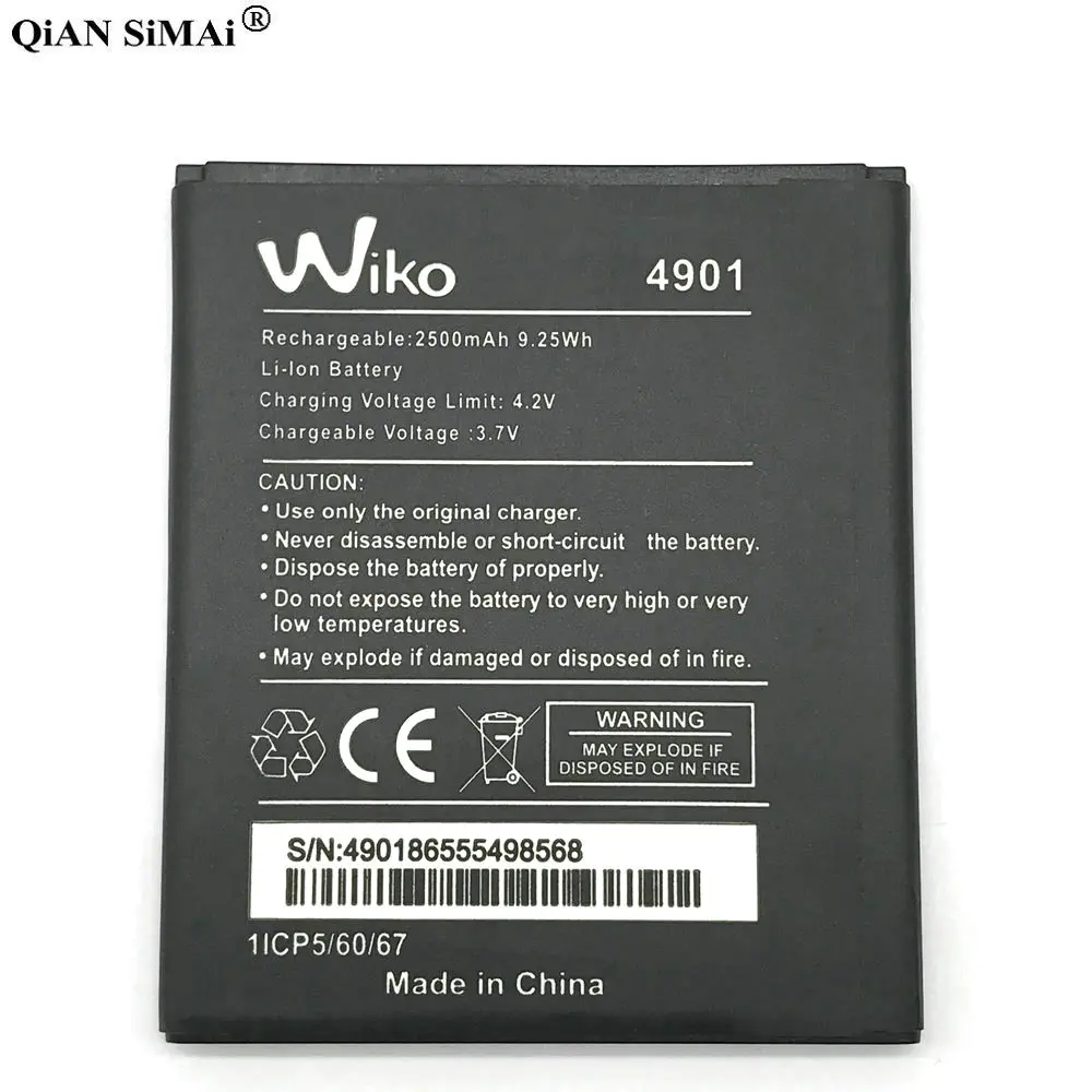 Новый высококачественный аккумулятор 2500 мАч для телефона Wiko 4901 | Мобильные