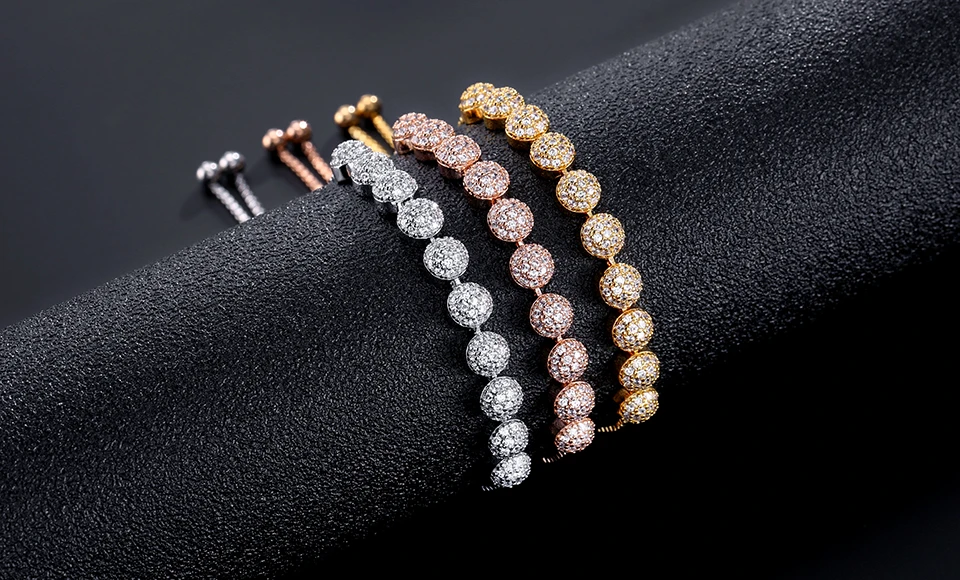 ZAKOL Новое поступление полукруглый Сияющий AAA кубический цирконий кристалл проложить регулируемые Модные CZ браслеты для женщин FSBP2059