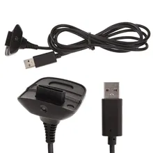 USB Recreation Controller Charging Cable Wi-fi Controller Black USB Gamepad Joystick Energy Provide Charger Cable for Xbox 360