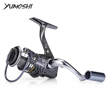 YUMOSHI металлическая рыболовная спиннинговая катушка со змеиным раствором 13+ 1BB 5,5: 1 легкие бесшовные рыболовные катушки для рыбалки