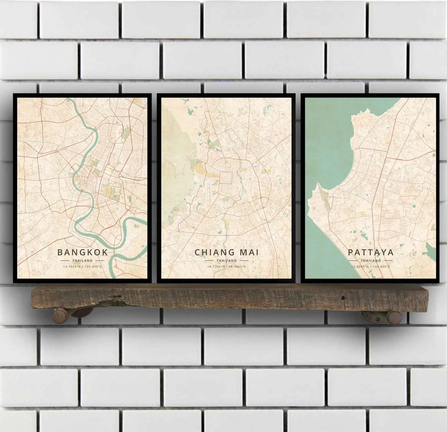 

Bangkok Chiang Mai Pattaya Phuket Thailand Poster