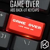 Novelty Shine Through Keycaps ABS Etched, Shine-Through game over black red custom mechanical keyboard backspace ► Photo 1/5