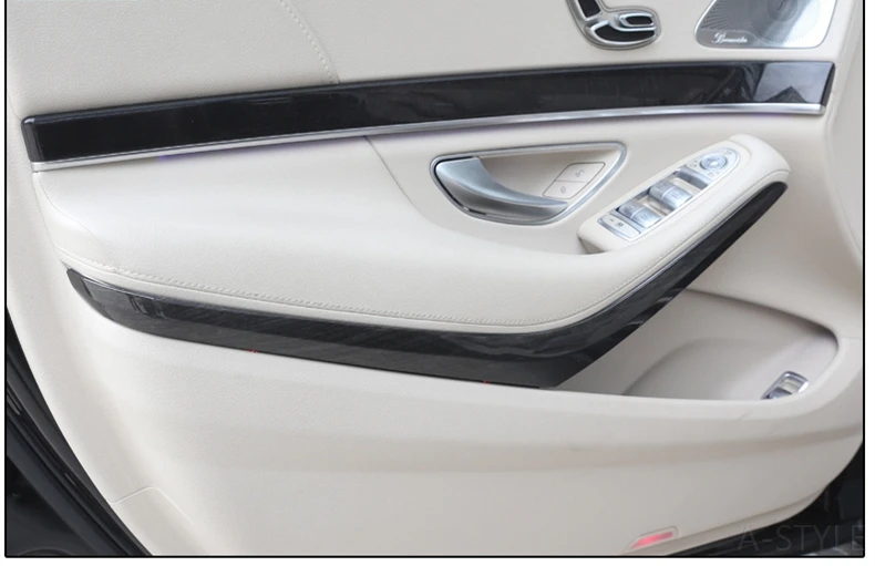 Накладка на подлокотник для межкомнатной двери автомобиля, литьевая полоска, наклейка, хромированные стильные аксессуары для Mercedes Benz S S280 S320 S400 W221