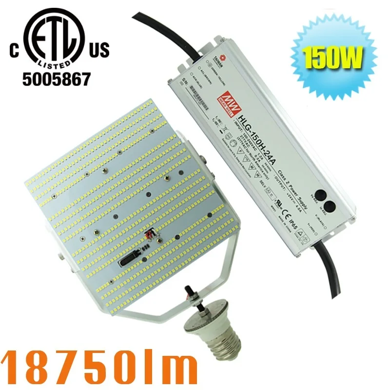 Outdoor Arena Lights 150 watt LED Flood Lighting Parking Lot Shoe box Retrofit E40 E39 mogul base 5000k Natural White | Лампы и