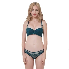 Цветочный кружевной тонкий хлопковый бюстгальтер с половинной чашкой, пуш-ап набор нижнего белья для женщин, бюстгальтер с легкой подкладкой, дамские бюстгальтеры-нижнее белье, чашка BCD