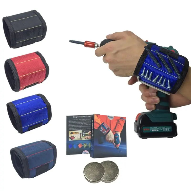 

Adjustable Wristband Magnetic Holding Screws Nails Drilling Bits Convenient Small Tools Anti Lost Worker Accessory