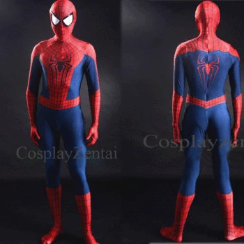 

New The Amazing Spiderman costume 2 3D Printing spider-man Costume with Eye Glasses