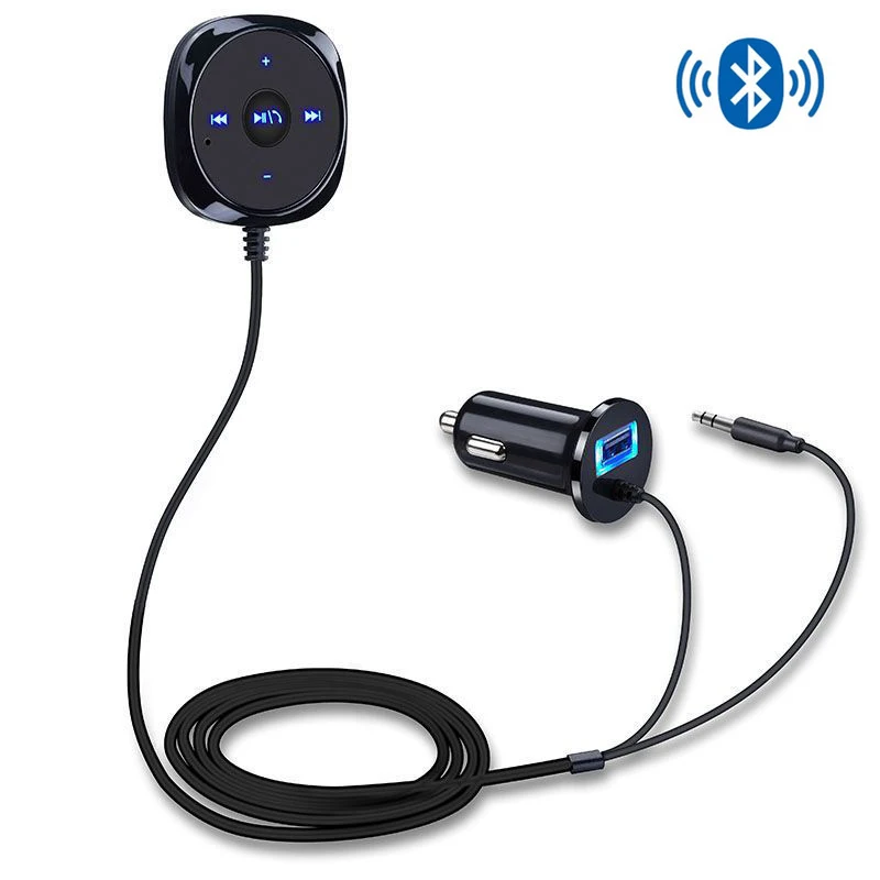 Беспроводной Bluetooth музыкальный аудио приемник V3.0 Aux 3 5 мм адаптер для автомобиля