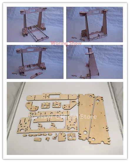 Funssor DIY Anet A8/Hesine M505/Tronxy 3d принтер клон Рамка комплект лазерная резка 6 мм фанерная пластина