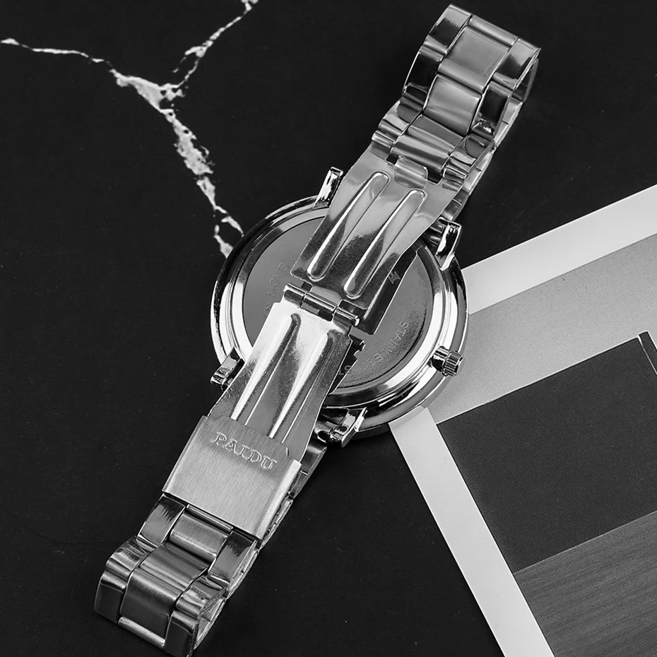 PAIDU Full Steel Watch Women Dress Watch Hour Clock Men Wire Fashion Casual Watch Unisex Quartz Wristwatch Valentine's Day Gifts 2018 (27)