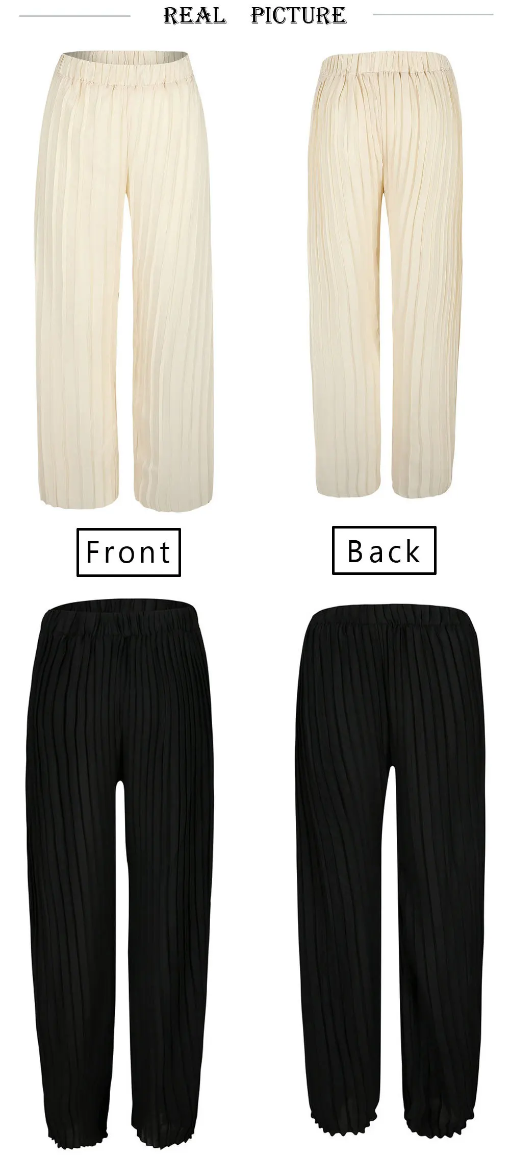 Новые женские повседневные однотонные свободные пляжные плиссированные брюки женские с высокой талией повседневные широкие брюки