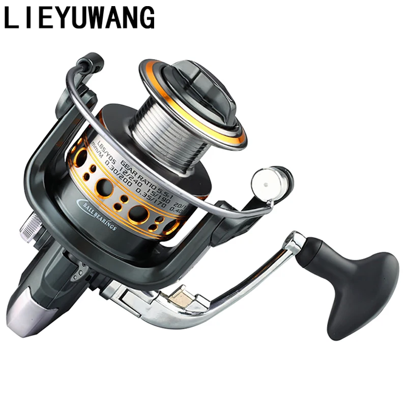 

LIEYUWANG 12+1BB Speed Ratio 4.7:1-5.5:1 Metal Fishing Reel Wheel Spinning Reel Saltwater Fishing Reels Coil 1000-7000 Series