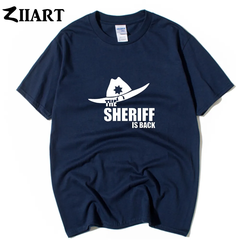 

the walking dead the sheriff is back couple clothes man boys male o-neck cotton short-sleeve T-shirt