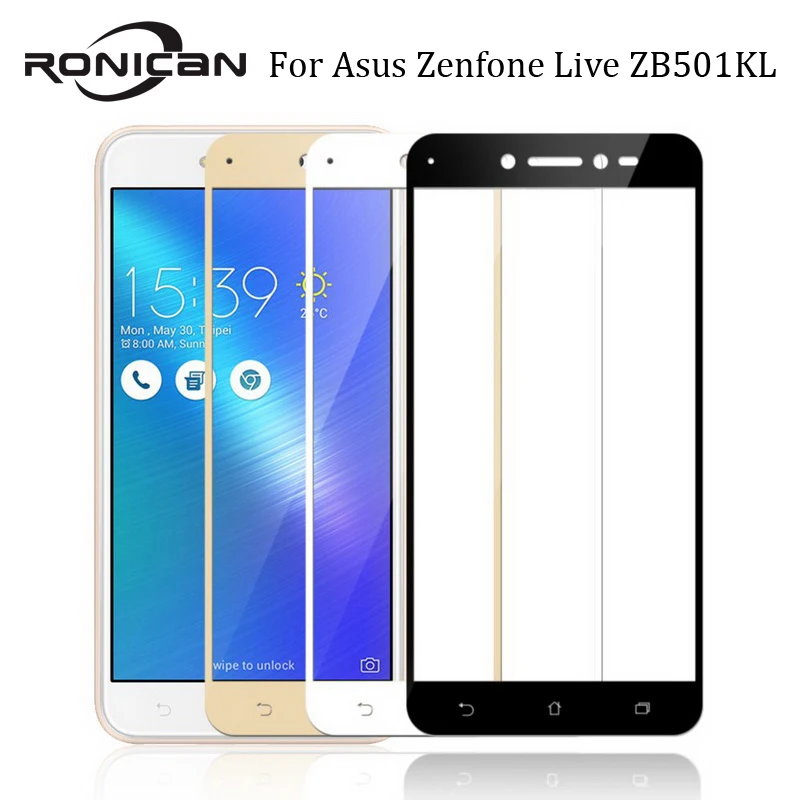 

For Asus Zenfone Live ZB501KL Glass Tempered RONICAN Full Cover Protective Film Screen Protector for ZB501KL Tempered Glass Film