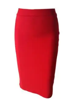 Женские модные сексуальные черные белые красные бандажные юбки вязаные милые Дизайнерские юбки карандаш - Цвет: Красный