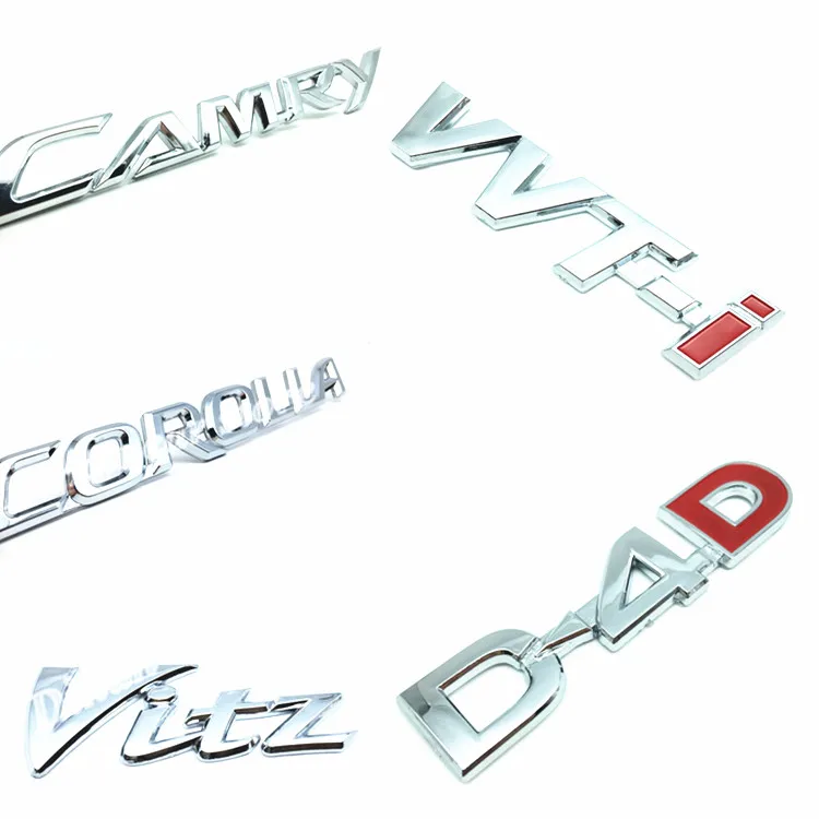 

ABS plating Chrome Car Styling Side Rear Bumper Trunk Letter English Alphabet 3D Logo Badge Decals Sticker Emblem Accessories
