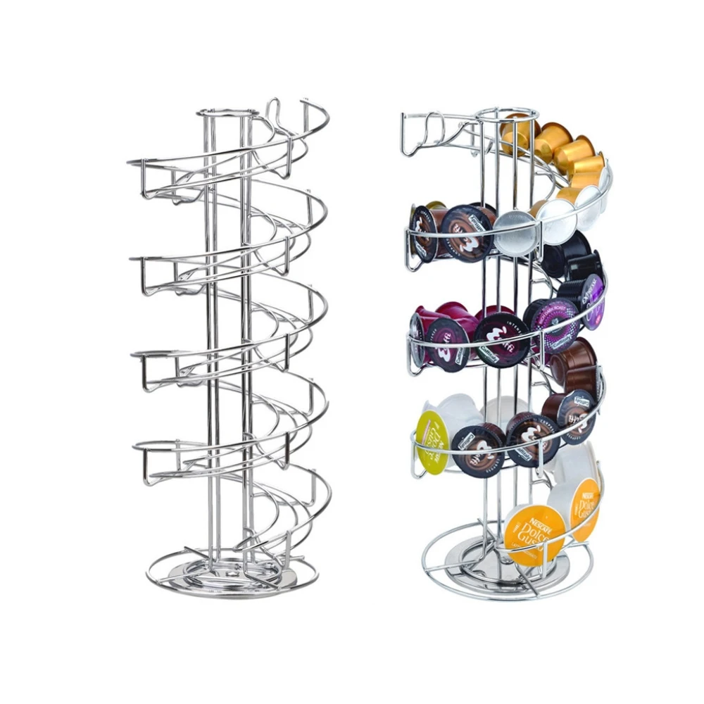 Coffee Pod Holder Coffee Pod Storage Carousel Holder for Nespresso Dolce Gusto K-Cup Coffee Capsules