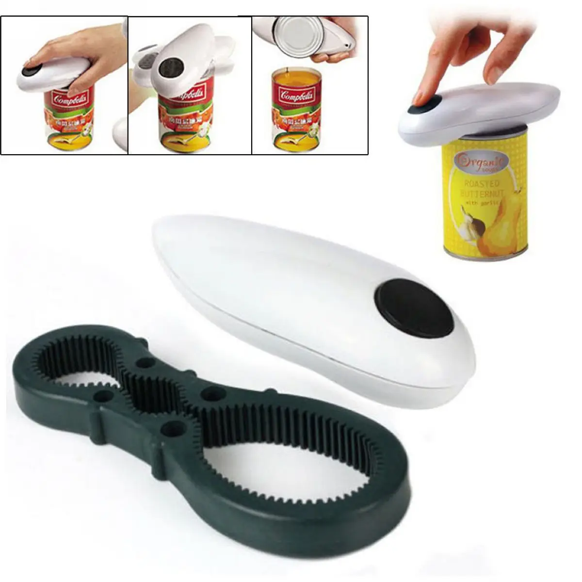 Electric Automatic One Touch Hand Held Can Jar Tin Opener Tools Kitchen Gadget Jar opener