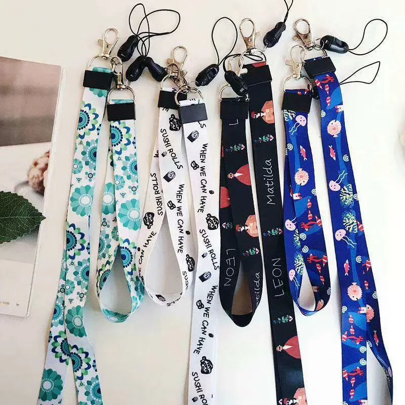 

Mobile Phone Straps keys Hang Rope Neck Straps Wrist rope cloth mobile phone lanyard for ID Card holder