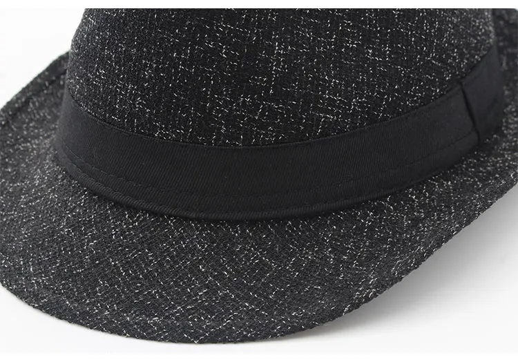 Hat gangster Hat men felt  fedora Hats for men women 58 cm adjustable  (8)