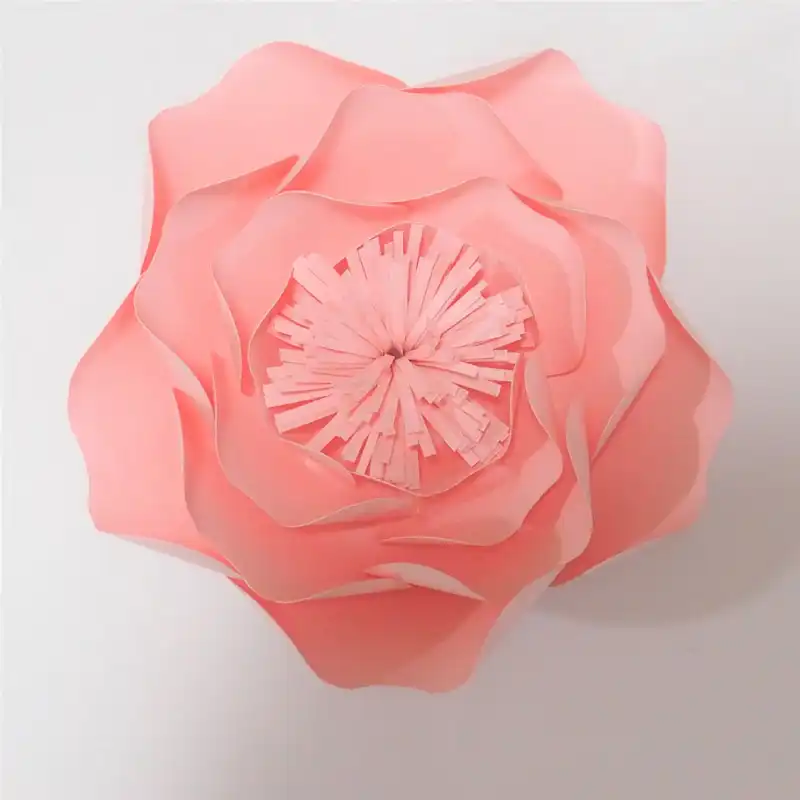 2018 diy giant paper flowers wedding backdrop half made flowers kits party bridal shower baby nursery with video tutorial 15pcs made flower with paper