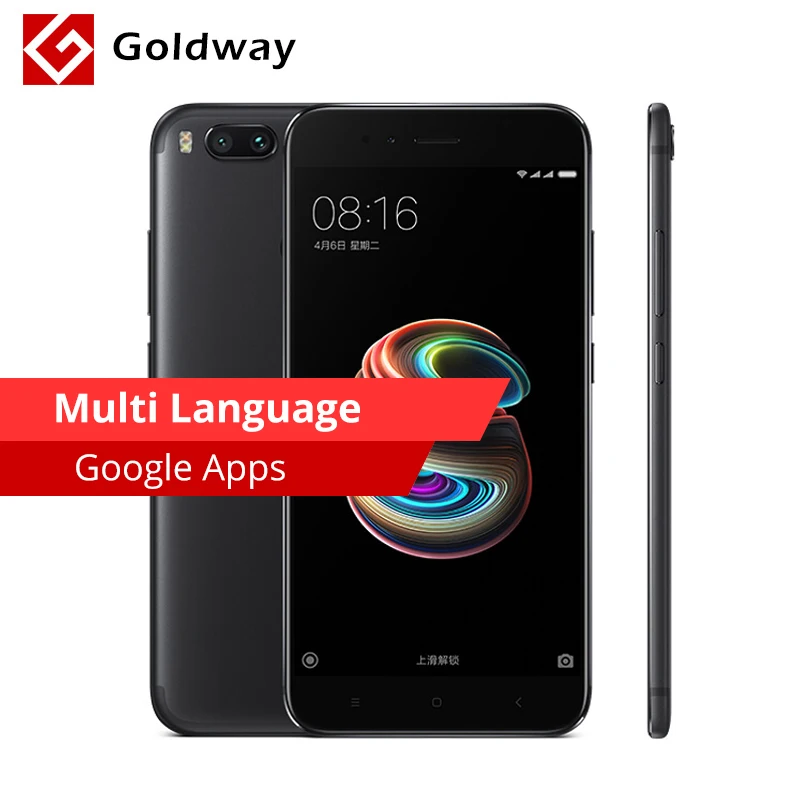 Original Xiaomi Mi 5X Mi5X teléfono móvil Snapdragon 625 Octa Core 4 GB RAM 64 GB ROM 5,5 "FHD dual 12.0MP Cámara huella digital MIUI